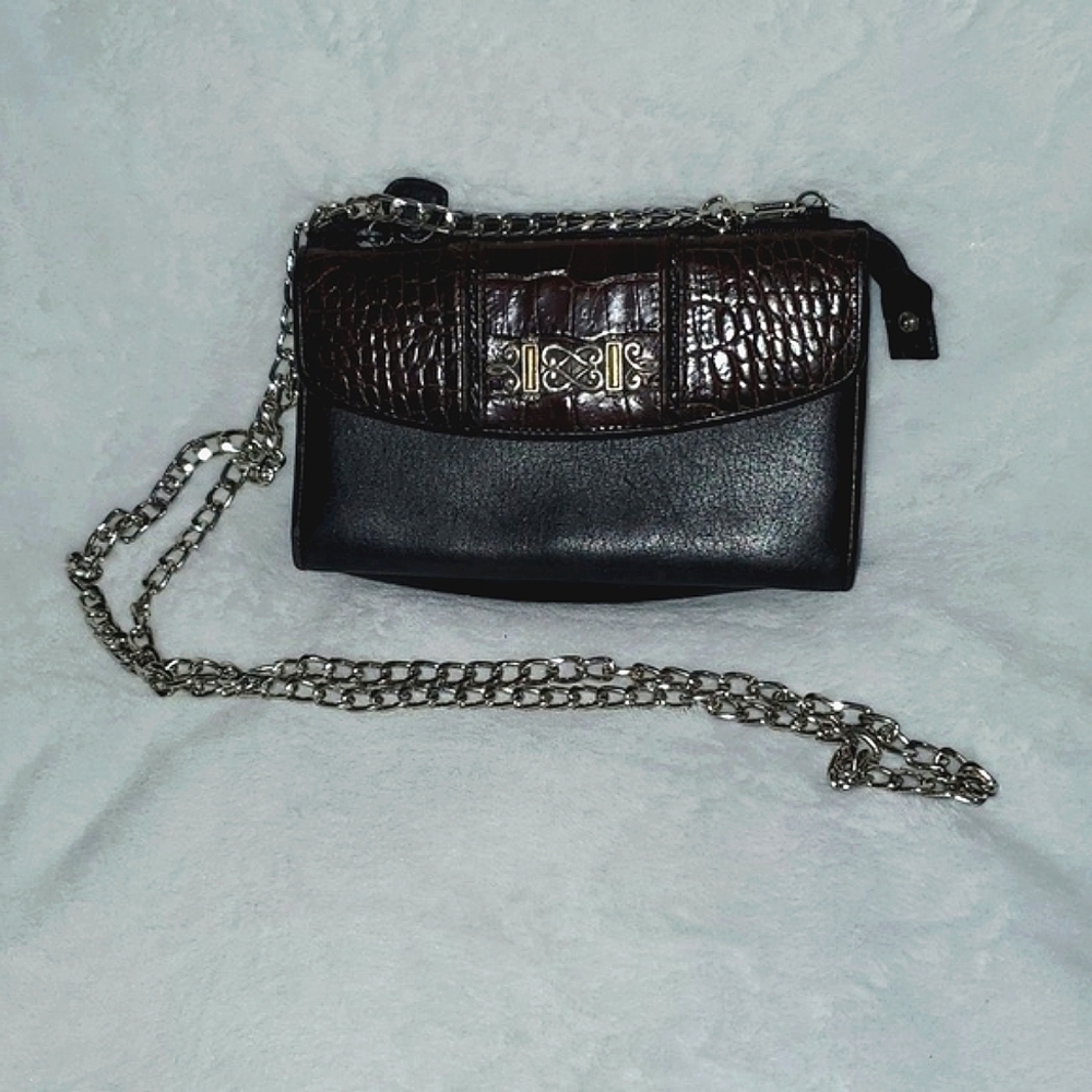 Brighton Vintage Checkbook Wallet with Chain